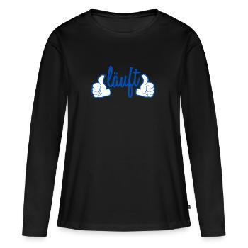 fonctionne - T-shirt manches longues Premium bio Femme - noir - Devant - Julia (174cm)