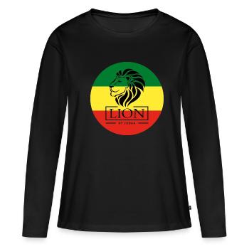 Lion of Judah - Chemise Jah Rastafarian Reggae Roots - T-shirt manches longues Premium bio Femme - noir - Devant - Julia (174cm)