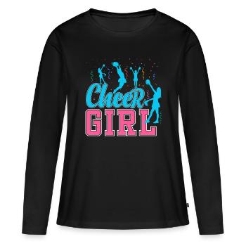 Cheer Girl - Women's Premium Organic Long Sleeve Shirt - black - Front - Julia (174cm)