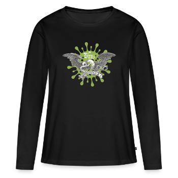Virus Subterraneus - Frauen Premium Bio Langarmshirt - Schwarz - Vorne - Julia (174cm)