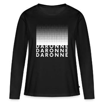 DARONNE - T-shirt manches longues Premium bio Femme - noir - Devant - Julia (174cm)