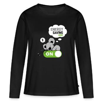 Schlafender Koala - Frauen Premium Bio Langarmshirt - Schwarz - Vorne - Julia (174cm)