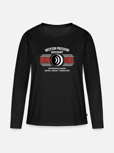 Driving School - Frauen Premium Bio Langarmshirt - Schwarz