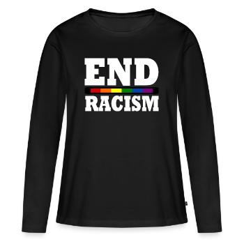 End Racism - Women's Premium Organic Long Sleeve Shirt - black - Front - Julia (174cm)