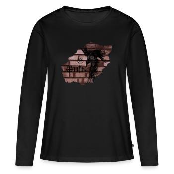Corbeau d’Odin - T-shirt manches longues Premium bio Femme - noir - Devant - Julia (174cm)