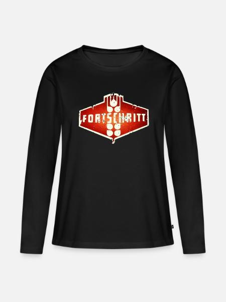 FORTSCHRITT - LPG - IFA - DDR - Landmaschinen - Frauen Premium Bio Langarmshirt - Schwarz