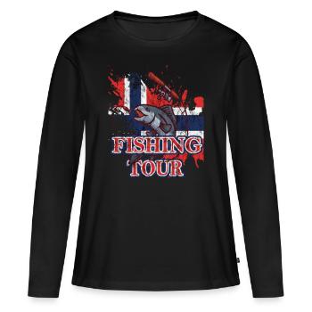 Fishing Tour - Frauen Premium Bio Langarmshirt - Schwarz - Vorne - Julia (174cm)