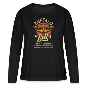 Lotion - T-shirt manches longues Premium bio Femme - noir - Devant - Julia (174cm)