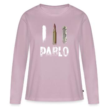 Pablo Escobar - Frauen Premium Bio Langarmshirt - Altrosa - Vorne - Julia (174cm)