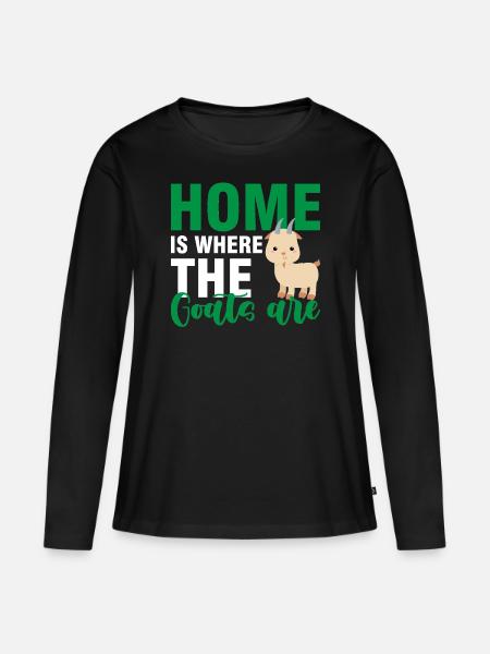 Ziege Geiss - Frauen Premium Bio Langarmshirt - Schwarz