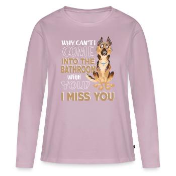 German shepherd dog - Women's Premium Organic Long Sleeve Shirt - dusky pink - Front - Julia (174cm)