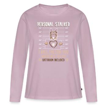 German shepherd dog - Women's Premium Organic Long Sleeve Shirt - dusky pink - Front - Julia (174cm)
