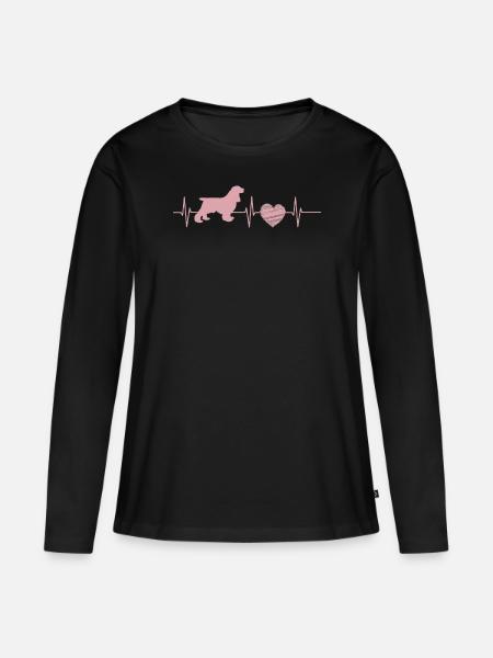 Cocker Spaniel - Frauen Premium Bio Langarmshirt - Schwarz