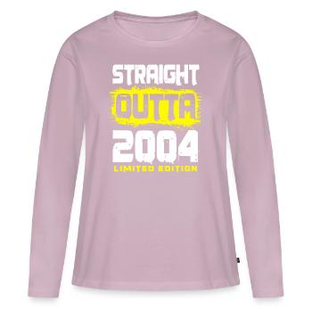 Jahrgang 2004 geboren Geburtstag Spruch - Frauen Premium Bio Langarmshirt - Altrosa - Vorne - Julia (174cm)
