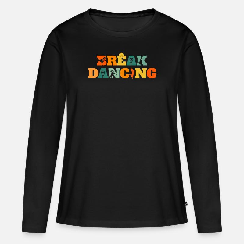 Breakdance Breakdancer Breakdancing - Frauen Premium Bio Langarmshirt - Schwarz