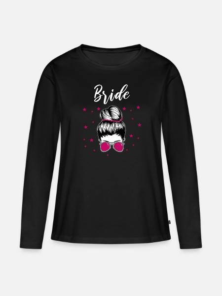 Braut Junggesellinnenabschied - Frauen Premium Bio Langarmshirt - Schwarz