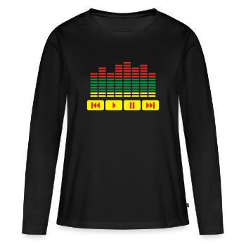 Equalizer DJ music player - Frauen Premium Bio Langarmshirt - Schwarz - Vorne - Julia (174cm)