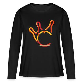 jeu de quilles - T-shirt manches longues Premium bio Femme - noir - Devant - Julia (174cm)