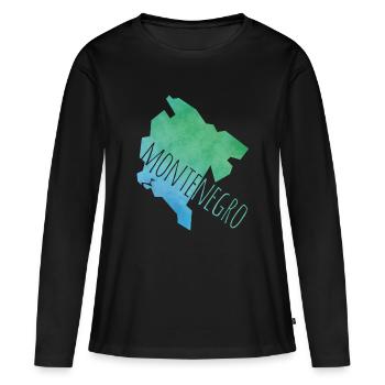 montenegro - Women's Premium Organic Long Sleeve Shirt - black - Front - Julia (174cm)