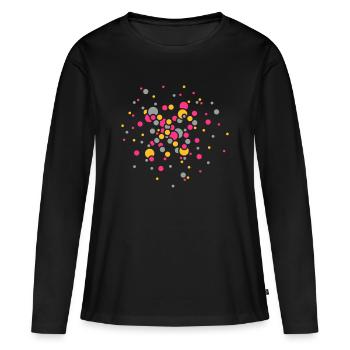 Des confettis - T-shirt manches longues Premium bio Femme - noir - Devant - Julia (174cm)