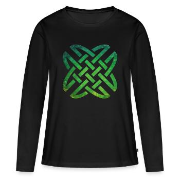 Celtic Knot - T-shirt manches longues Premium bio Femme - noir - Devant - Julia (174cm)