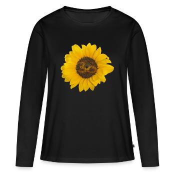 Date de naissance 30 ans - T-shirt manches longues Premium bio Femme - noir - Devant - Julia (174cm)