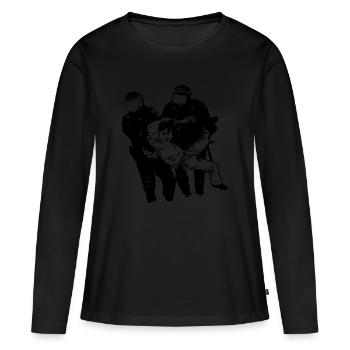 ACAB - T-shirt manches longues Premium bio Femme - noir - Devant - Julia (174cm)