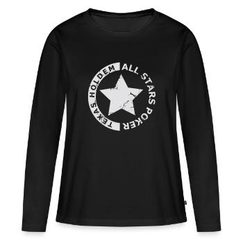 Étoile Texas Hold'em All Stars - T-shirt manches longues Premium bio Femme - noir - Devant - Julia (174cm)