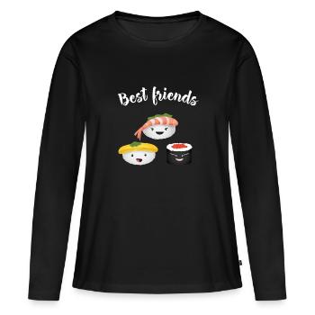 emo sushi best friends japan manga cosplay food - Frauen Premium Bio Langarmshirt - Schwarz - Vorne - Julia (174cm)