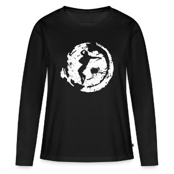 break dancing - Women's Premium Organic Long Sleeve Shirt - black - Front - Julia (174cm)