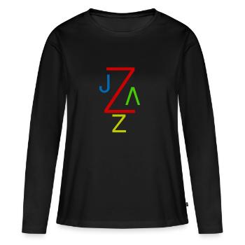 jazz - T-shirt manches longues Premium bio Femme - noir - Devant - Julia (174cm)