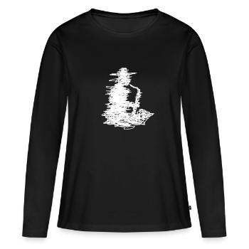 jazz - T-shirt manches longues Premium bio Femme - noir - Devant - Julia (174cm)