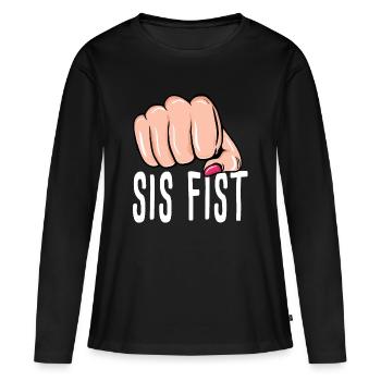 Faust - Schwester Faust - Box - Boxen - Frauen Premium Bio Langarmshirt - Schwarz - Vorne - Julia (174cm)