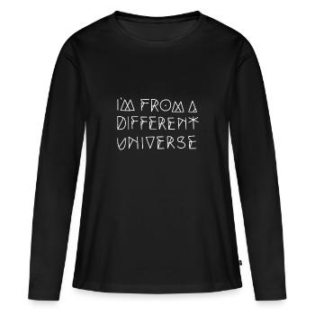 étranger - T-shirt manches longues Premium bio Femme - noir - Devant - Julia (174cm)
