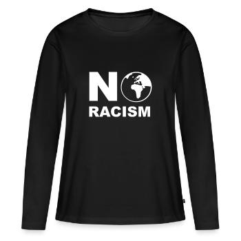 racisme - T-shirt manches longues Premium bio Femme - noir - Devant - Julia (174cm)