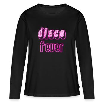 disco - Frauen Premium Bio Langarmshirt - Schwarz - Vorne - Julia (174cm)