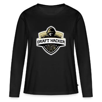 Pirate informatique - T-shirt manches longues Premium bio Femme - noir - Devant - Julia (174cm)