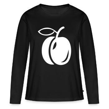 Une prune - T-shirt manches longues Premium bio Femme - noir - Devant - Julia (174cm)