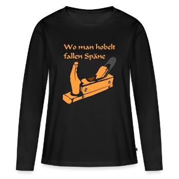 outil de planification - T-shirt manches longues Premium bio Femme - noir - Devant - Julia (174cm)