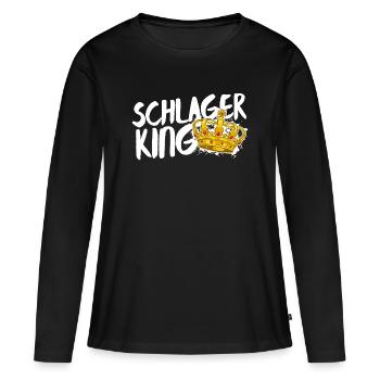 Schlager King Schlager King Folk Music Statement - Women's Premium Organic Long Sleeve Shirt - black - Front - Julia (174cm)