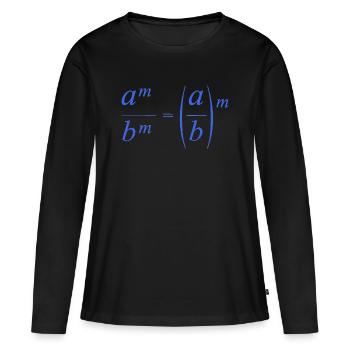 mathematik rechnen - Frauen Premium Bio Langarmshirt - Schwarz - Vorne - Julia (174cm)