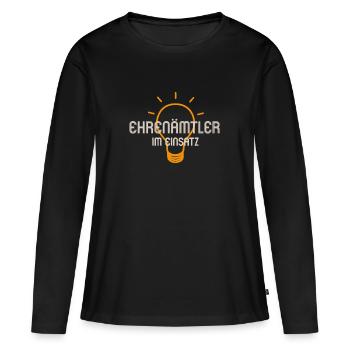 Ehrenamtler en action - T-shirt manches longues Premium bio Femme - noir - Devant - Julia (174cm)