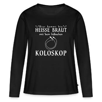 Médecin chaud mariée drôle de blagues cadeau - T-shirt manches longues Premium bio Femme - noir - Devant - Julia (174cm)