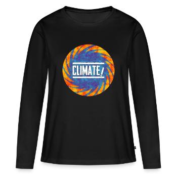 Klimawandel Protest Design - Frauen Premium Bio Langarmshirt - Schwarz - Vorne - Julia (174cm)