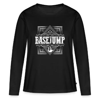 Base Jump - B.A.S.E. - Basejumper - Frauen Premium Bio Langarmshirt - Schwarz - Vorne - Julia (174cm)