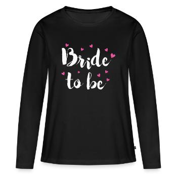 Bachelorette Party mariée marié mariage - T-shirt manches longues Premium bio Femme - noir - Devant - Julia (174cm)