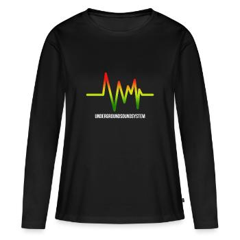 Underground Soundsystem Logo - T-shirt manches longues Premium bio Femme - noir - Devant - Julia (174cm)