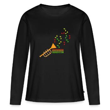 Trompette Underground Soundsystem - T-shirt manches longues Premium bio Femme - noir - Devant - Julia (174cm)