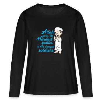 Muslim Islam - Women's Premium Organic Long Sleeve Shirt - black - Front - Julia (174cm)