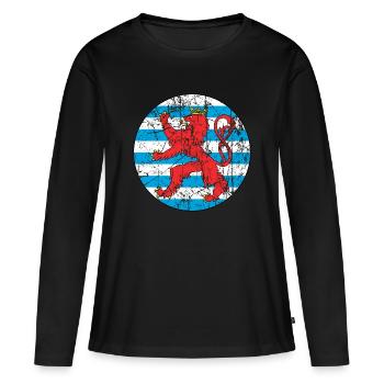 Luftfahrt Luxemburg Luxemburg Luftwaffe - Frauen Premium Bio Langarmshirt - Schwarz - Vorne - Julia (174cm)
